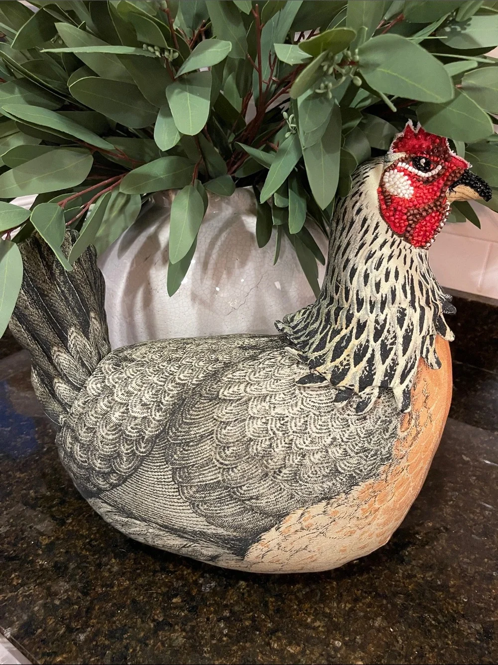 John Derian for Target Beaded  Chicken Pillow